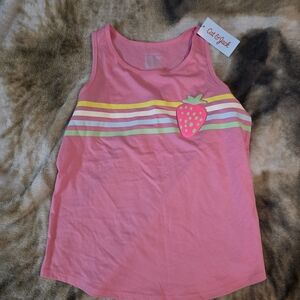 Cat & Jack Pink Strawberry Stripe Tank Top